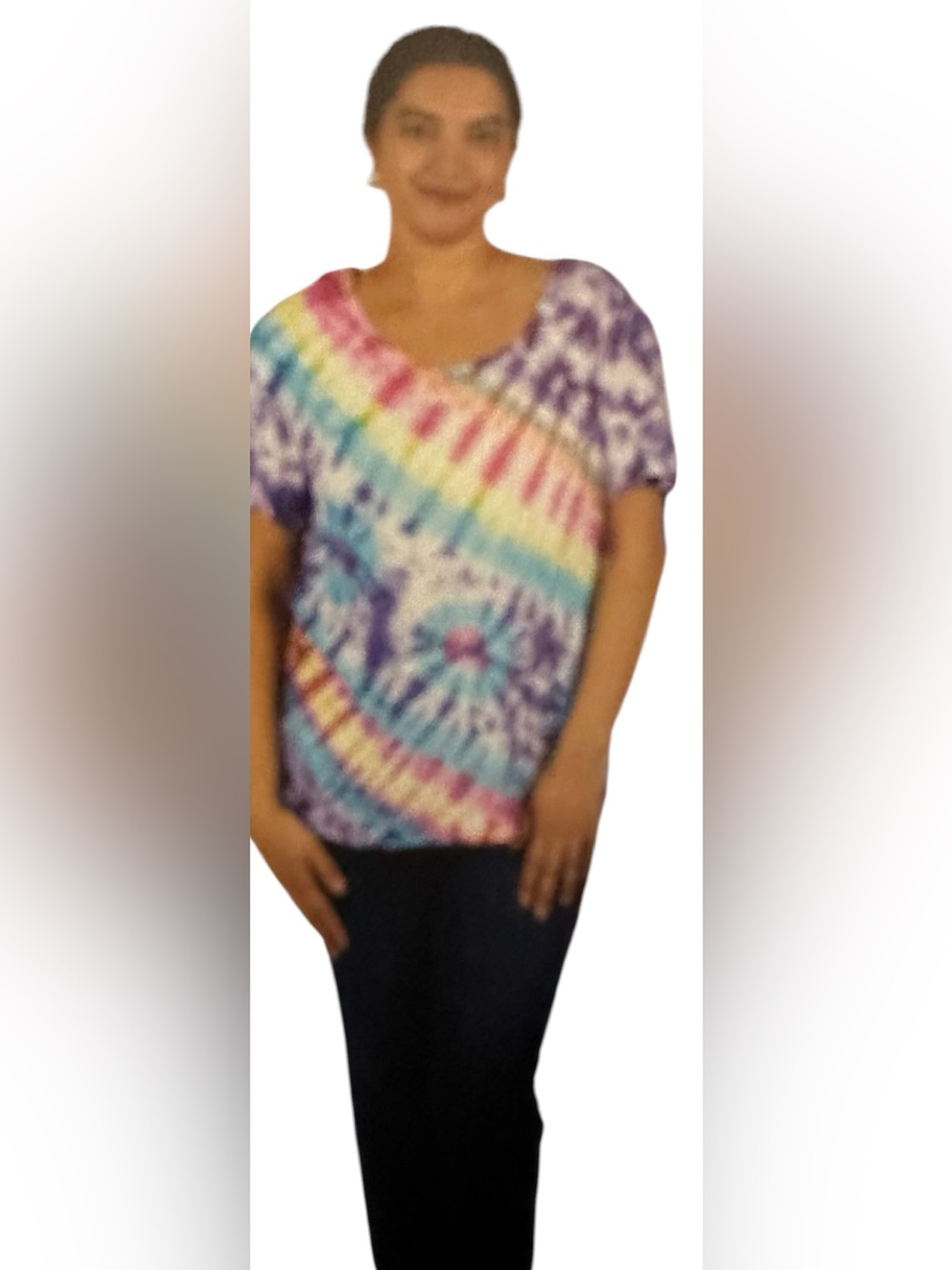 1XL/2XL. NWT. Sacred Threads Tie-Dye Top - 225320. CL/GR 05